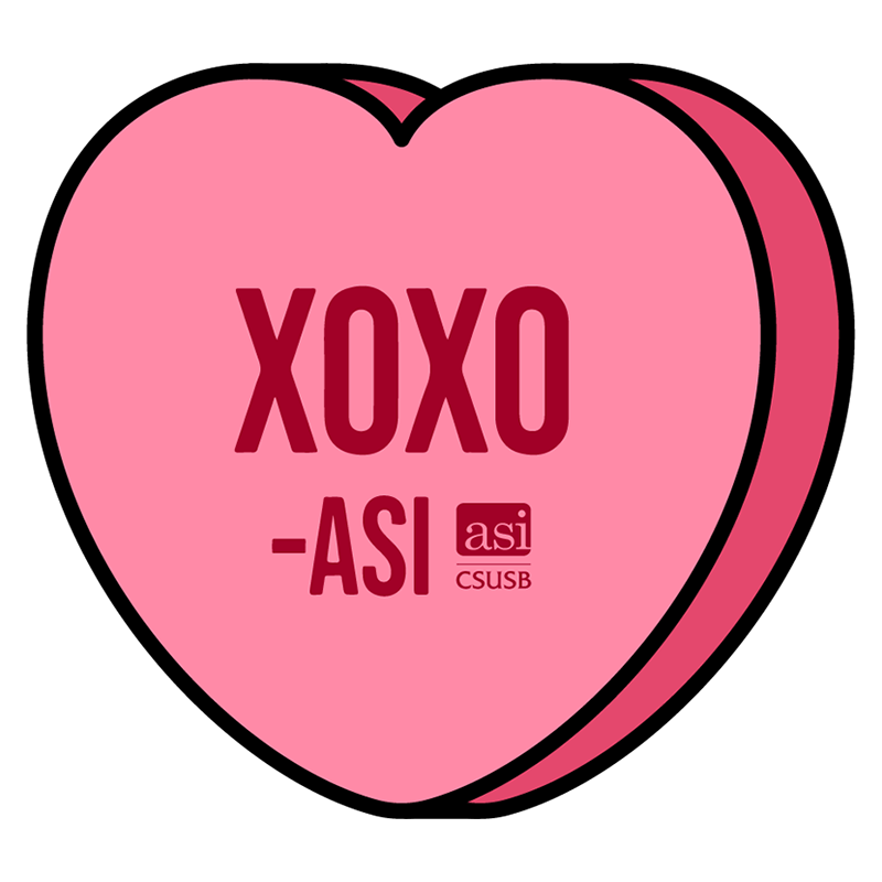 Pink Swwetheart sticker that reads: XOXO -ASI.